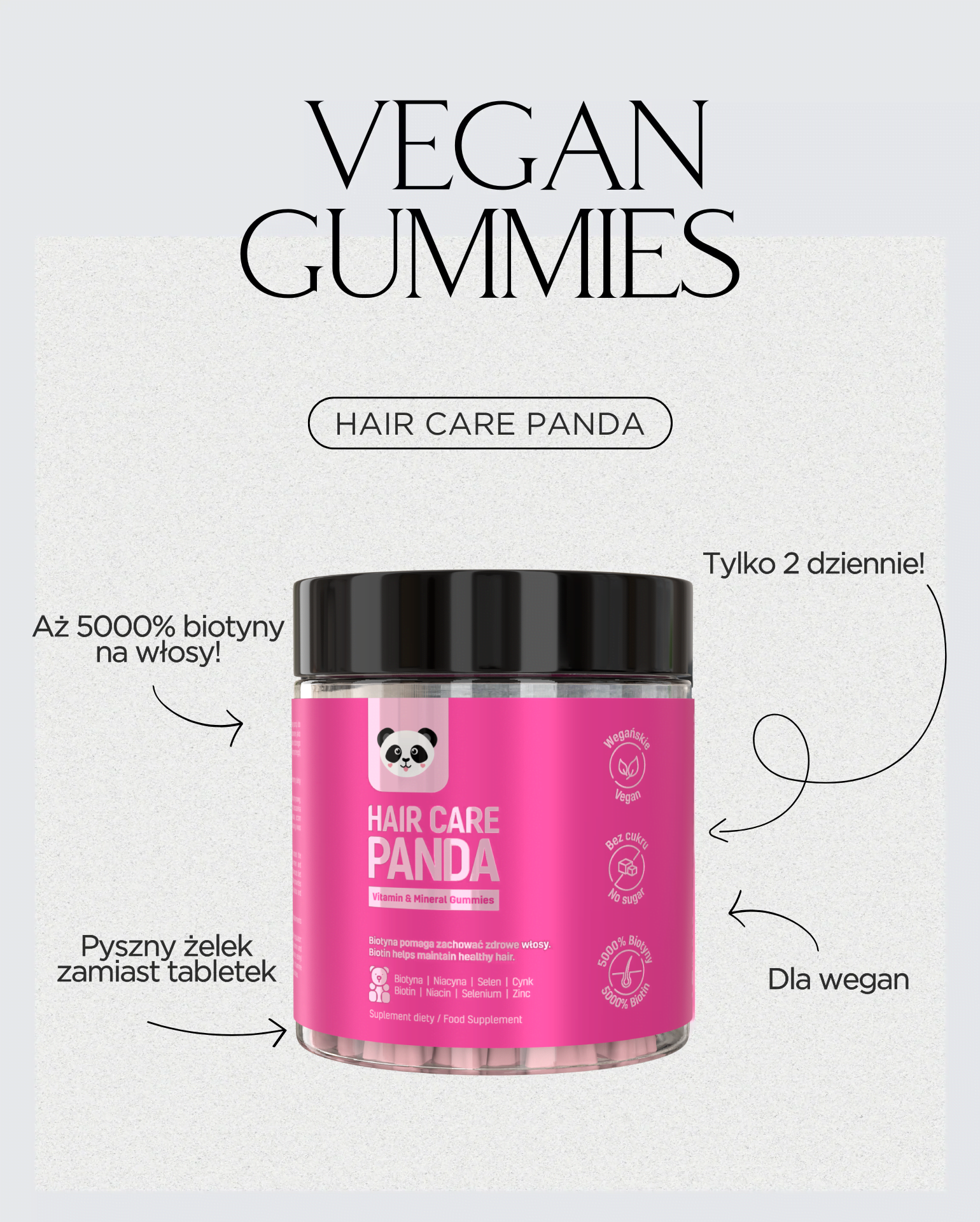 Gommose vegane Hair Care Panda