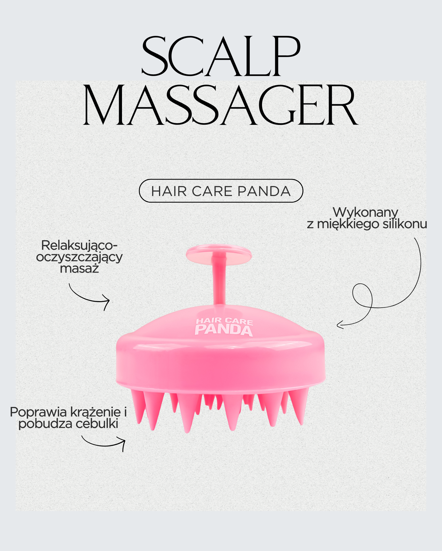 Massaggiatore per il cuoio capelluto Hair Care Panda